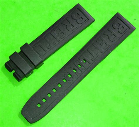 breitling 22mm black leather strap|breitling rubber strap 22mm.